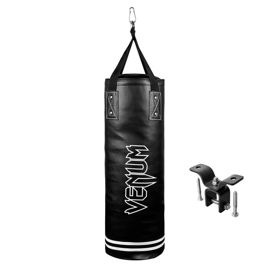 Classic Punching Bag - 70 Lb - Black/White - Heavy Bag Kit - 48 Inches Assembled Length